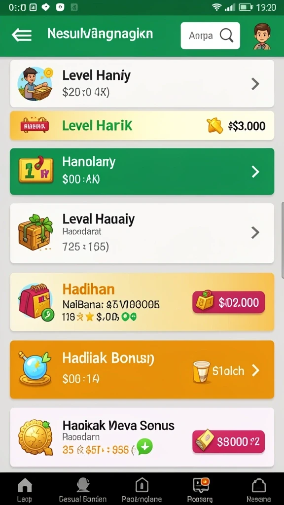 Tampilan antarmuka awal yang menarik dan mudah digunakan.