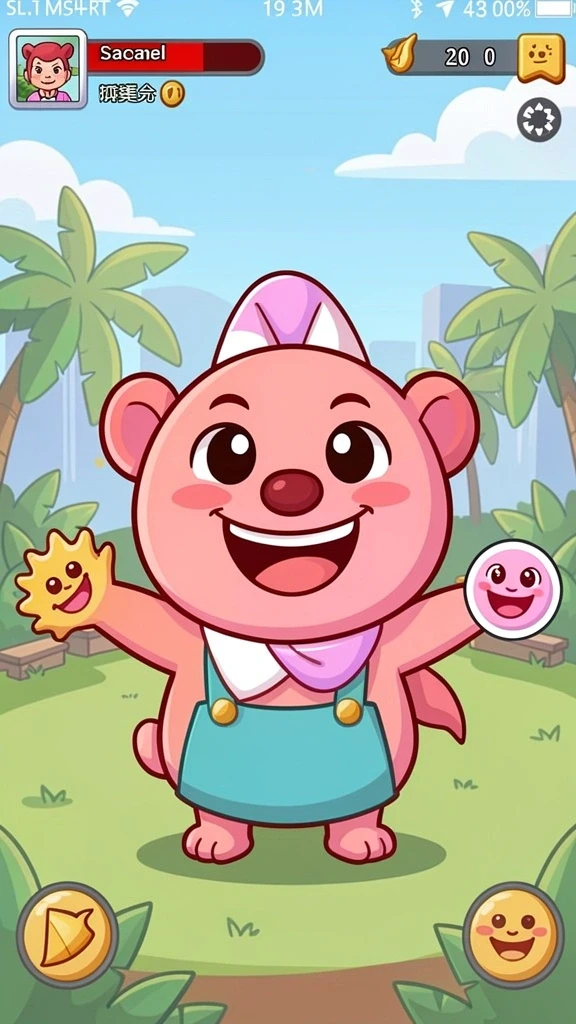 Lingkungan game yang kaya akan detail dan warna.