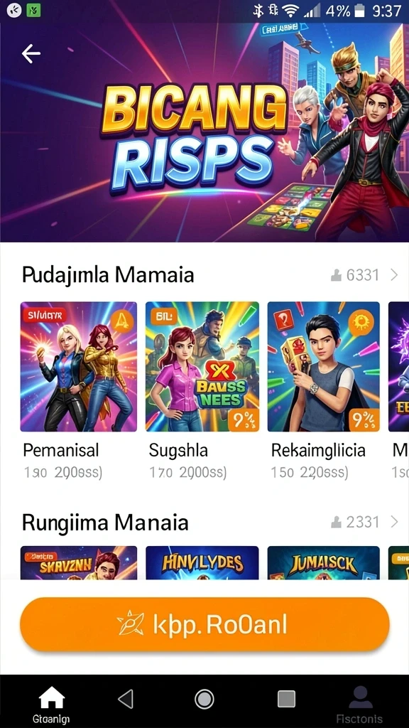 Tampilan awal yang menarik dan user-friendly.