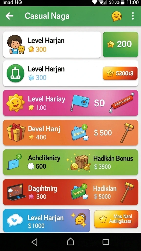 Level-level menantang yang menguji keterampilan bermain.