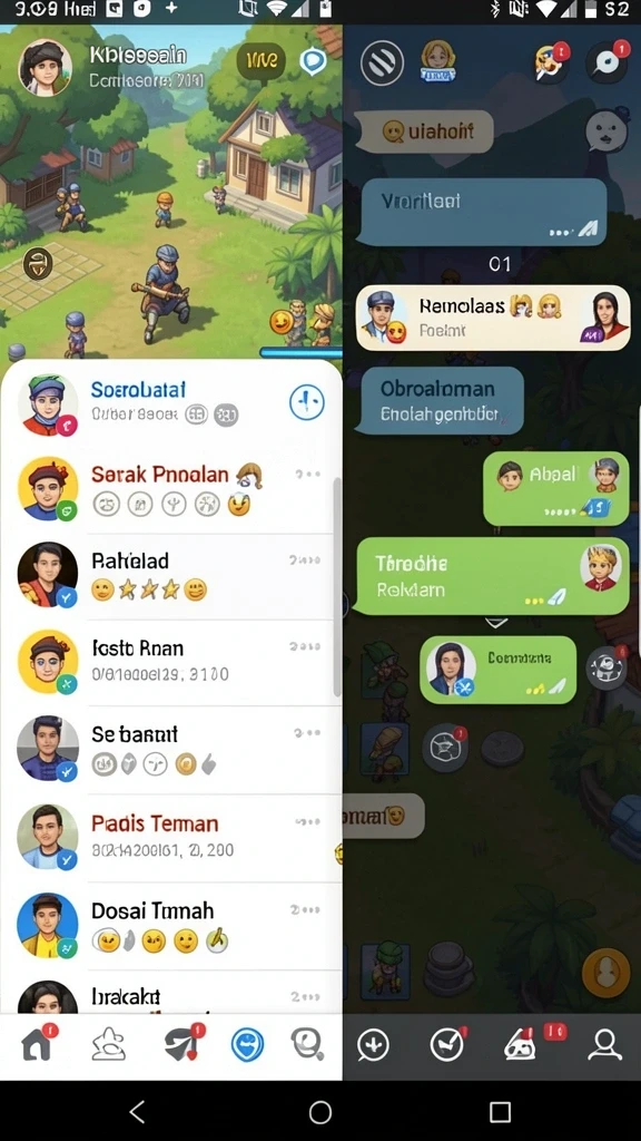 Mode multiplayer yang memungkinkan bermain dengan teman.