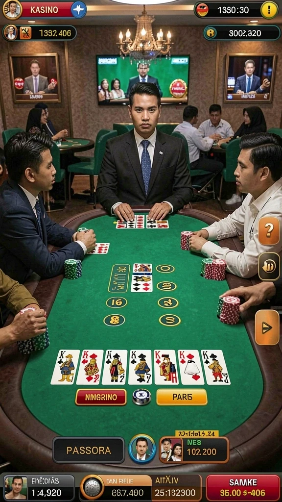 Tampilan layar utama yang menampilkan berbagai pilihan mesin slot.
