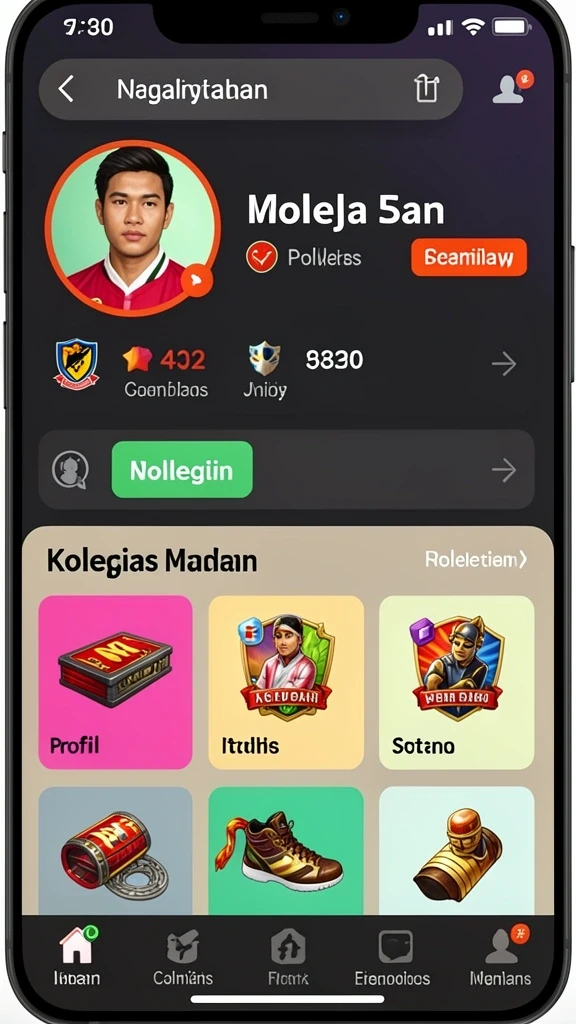 Tampilan menu utama yang menarik dan user-friendly.