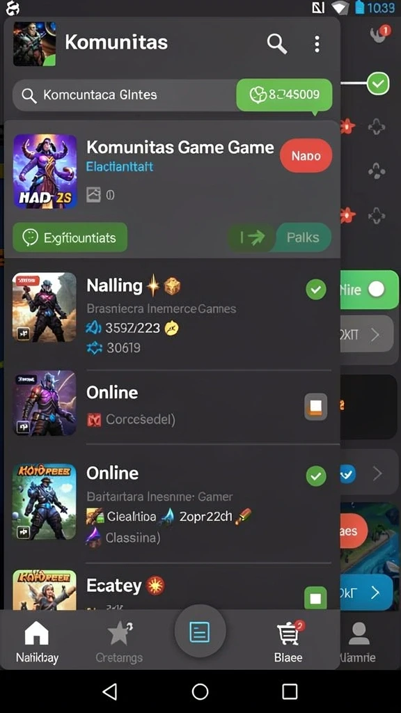 Screenshot gameplay dengan aksi yang mendebarkan.