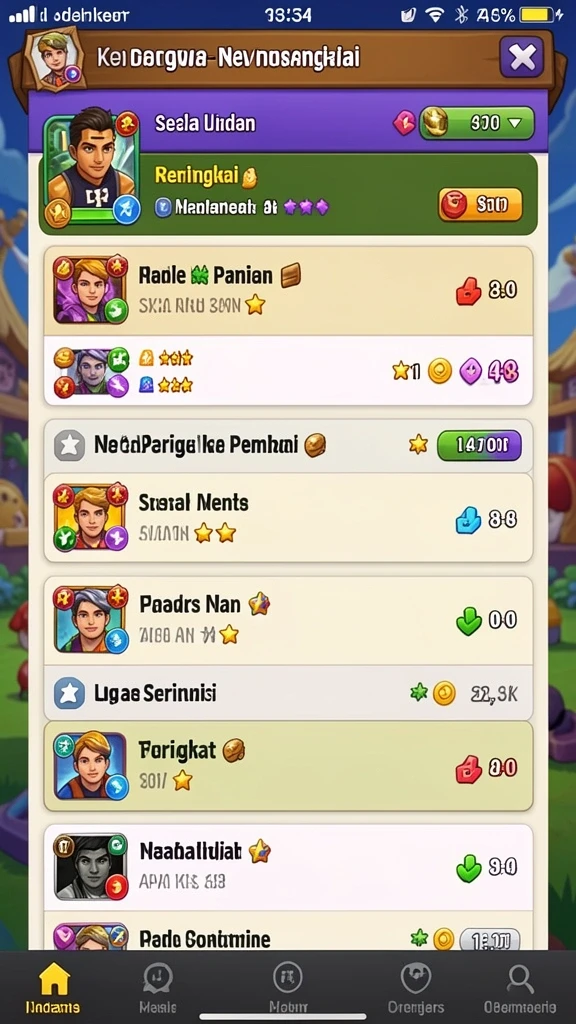 Tampilan antarmuka aplikasi yang menarik dan user-friendly.